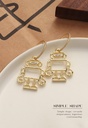 Simple Metal Robot Earrings