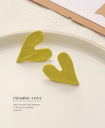Stylish Paint Heart-shape Earrings
