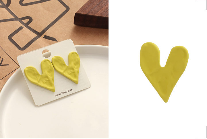 Stylish Paint Heart-shape Earrings
