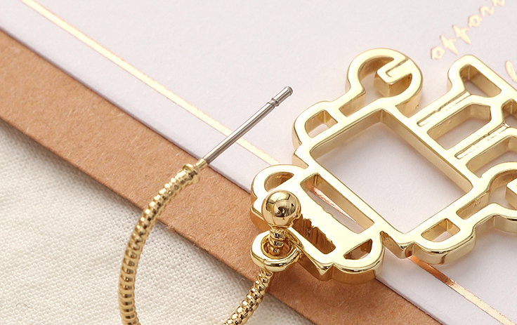 Simple Metal Robot Earrings