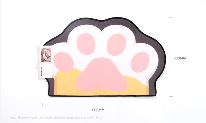 Cute Cat's Paw Farley Velvet Floor Mat