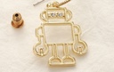 Simple Metal Robot Earrings