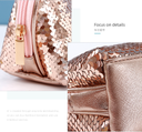 Sequin Arc-shaped Makeup Bag(Champaign Gold)