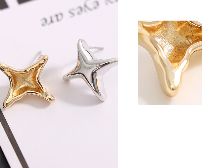 Simple Metal Star Earrings