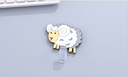 Sheep Shape Self-adhesive Hooks (2 Count)(White)