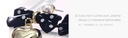 Elegant Black Polka Dot Bow Loving Heart Earrings