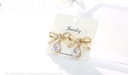 Simple Bow Zircon Earrings