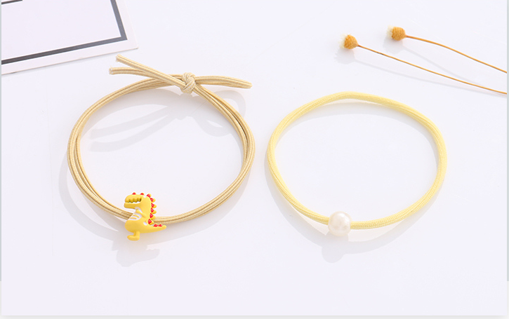 Dinosuar Decoration Hair Ropes 2PCS