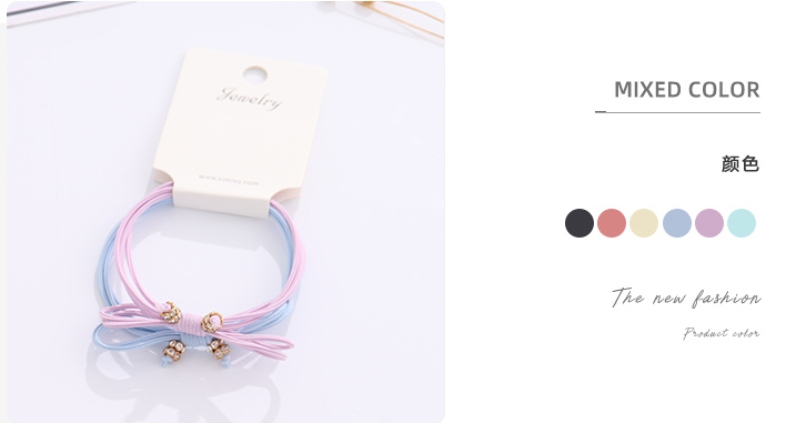 Knot Bow Knot Hair Ropes 2PCS