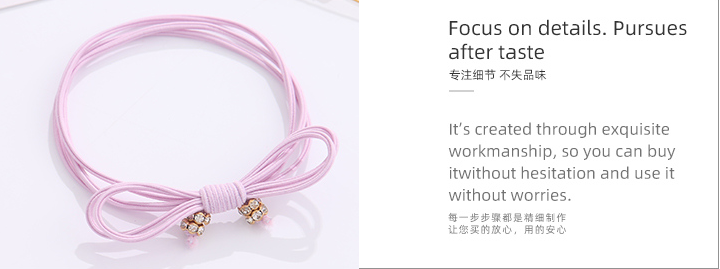 Knot Bow Knot Hair Ropes 2PCS