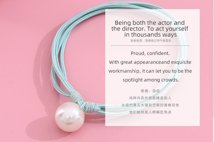 Three Layers Imitation Pearl Hair Ropes 2PCS