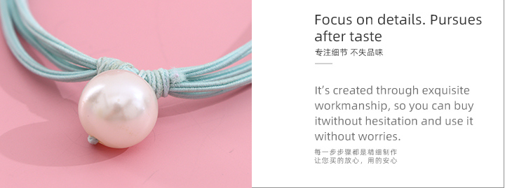 Three Layers Imitation Pearl Hair Ropes 2PCS
