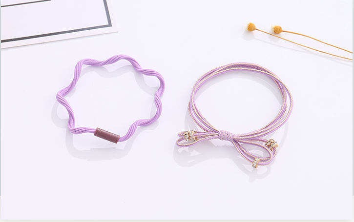 Knot Plastic Pearl Hair Ropes 2PCS