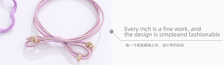 Knot Plastic Pearl Hair Ropes 2PCS