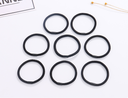Pierced Silver Wire Basic Hair Ropes 8 PCS