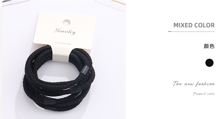 Pierced Silver Wire Basic Hair Ropes 8 PCS