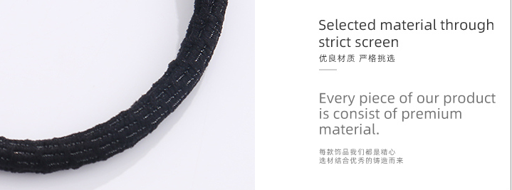 Pierced Silver Wire Basic Hair Ropes 8 PCS