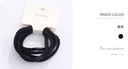 Twist Wide Flat Basic Hair Ropes 6 PCS