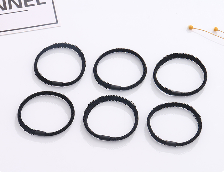 Wide Flat Crisperding Basic Hair Ropes 6 PCS