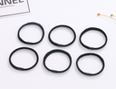 Wide Flat Crisperding Basic Hair Ropes 6 PCS