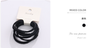 Wide Flat Crisperding Basic Hair Ropes 6 PCS
