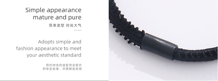 Wide Flat Crisperding Basic Hair Ropes 6 PCS