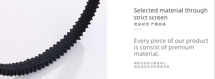 Wide Flat Crisperding Basic Hair Ropes 6 PCS