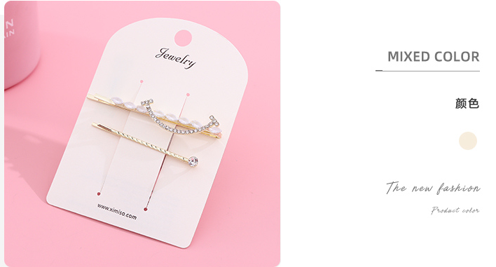 Zircon Smiling Hair Clip