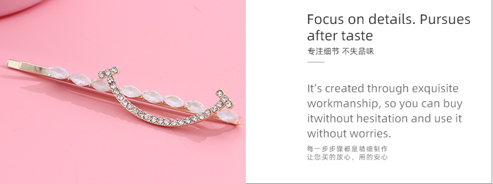 Zircon Smiling Hair Clip