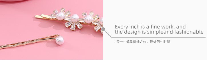 Zircon Fan Shaped Hair Clips