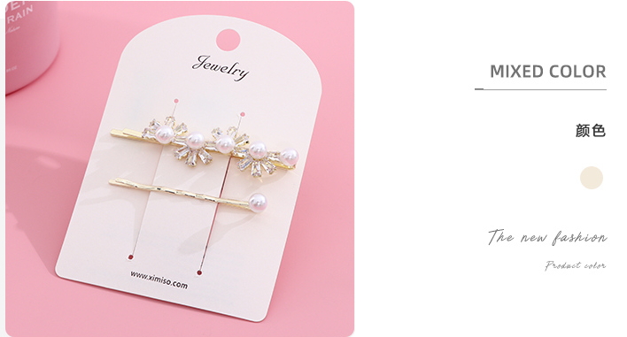 Zircon Fan Shaped Hair Clips