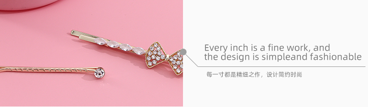 Zircon Bow Knot Hair Clips