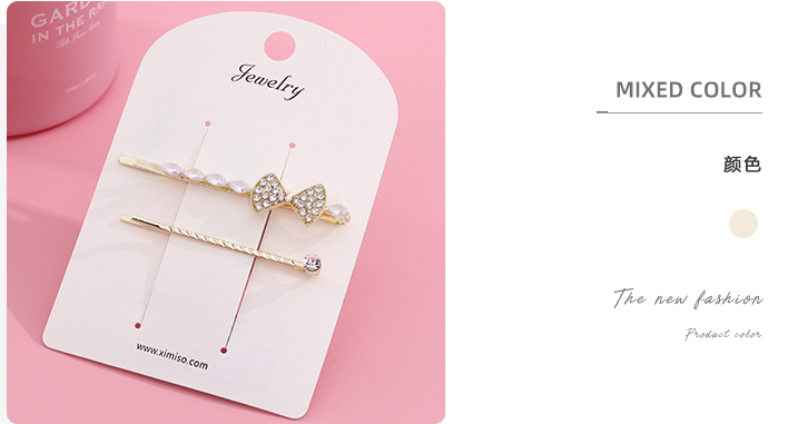Zircon Bow Knot Hair Clips
