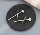 Artificial Pearl Axe Shape Hair Clip