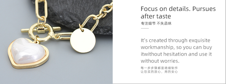 Heart-shape Artificial Pearl Necklace