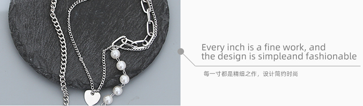 Double Layers Heart Lock Necklace