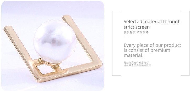 Unique Metal Irregular Artificial Pearl Earrings