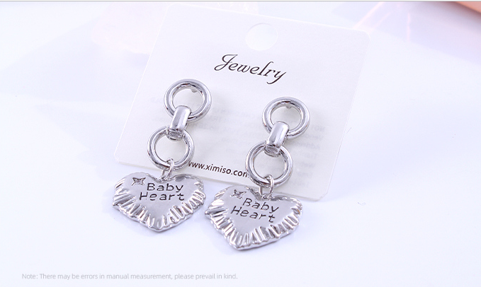 Unique Heart-Shaped Letter Earrings