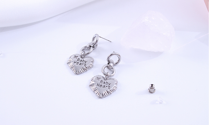 Unique Heart-Shaped Letter Earrings