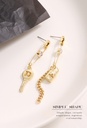 Stylish Love Lock Clip Earrings