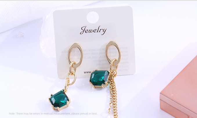 Exquisite Zircon Long Irregular Earrings