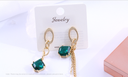 Exquisite Zircon Long Irregular Earrings