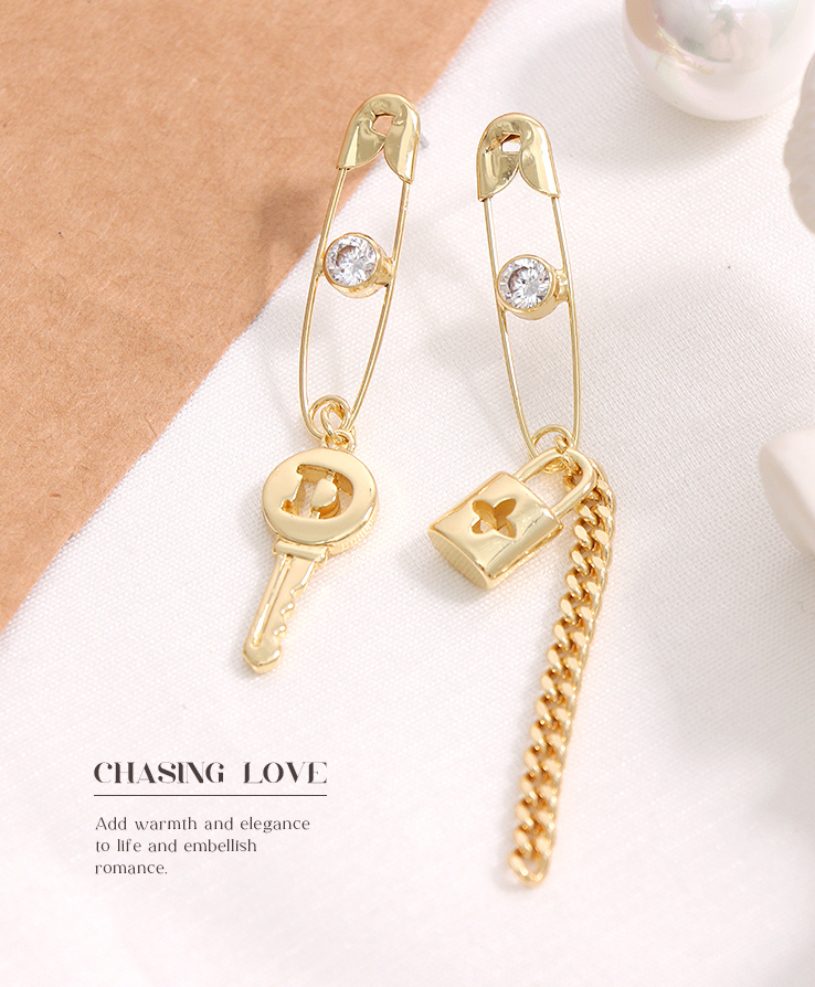 Stylish Love Lock Clip Earrings