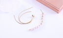 Elegant Artificial Pearl Zircon Tassel Earrings