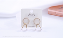 Elegant Zircon Artificial Pearl Round Knot Earrings