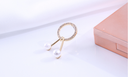 Elegant Zircon Artificial Pearl Round Knot Earrings
