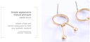 Elegant Zircon Artificial Pearl Round Knot Earrings