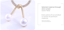 Elegant Zircon Artificial Pearl Round Knot Earrings