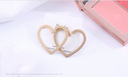 Metal Loving Heart Large Earrings
