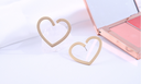 Metal Loving Heart Large Earrings